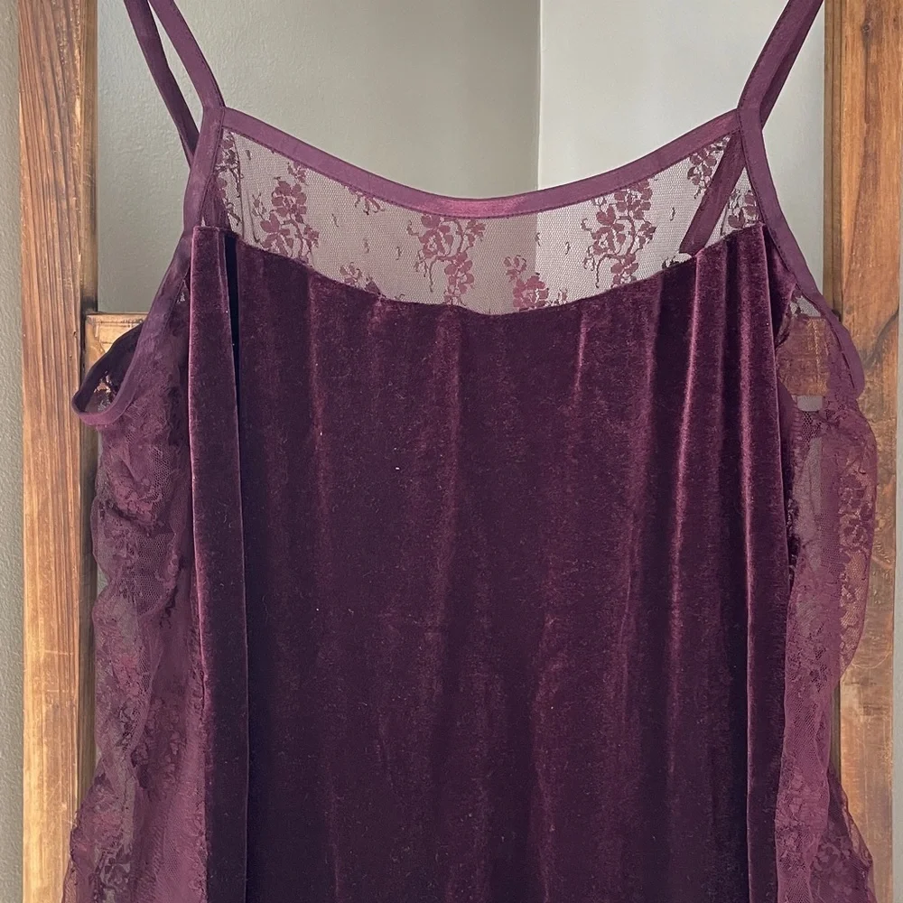 Cacique Burgundy Lace Chemise